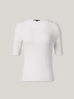 Strickshirt mit Rippen