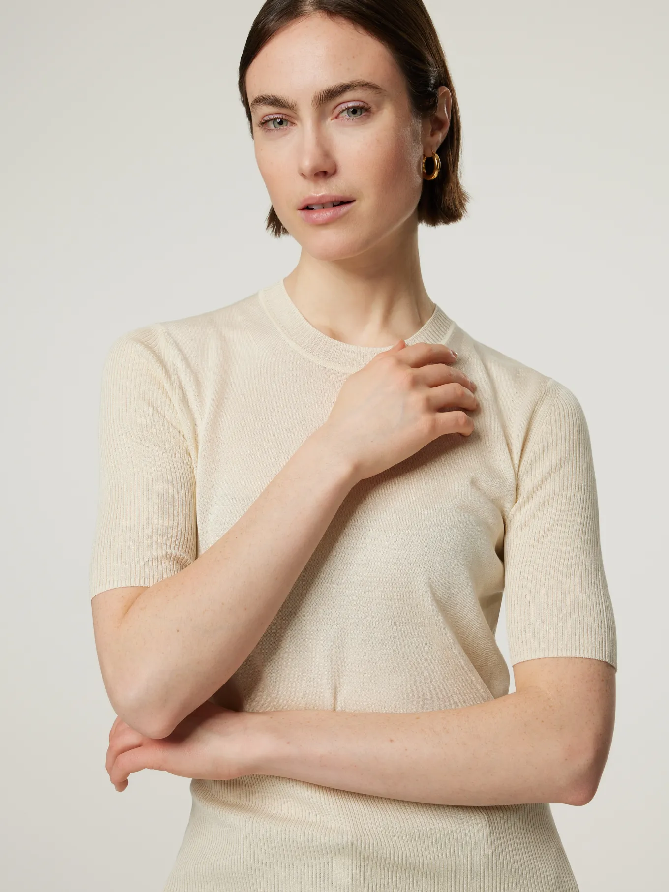 Strickshirt mit Seide