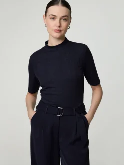 Strickshirt mit Stehkragen