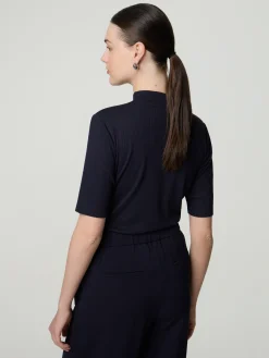 Strickshirt mit Stehkragen