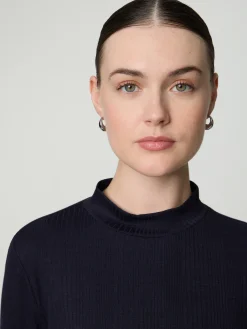 Strickshirt mit Stehkragen