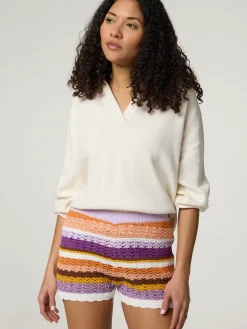 Strickshorts aus Baumwolle