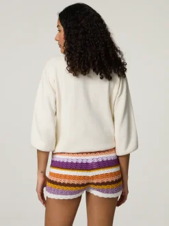 Strickshorts aus Baumwolle