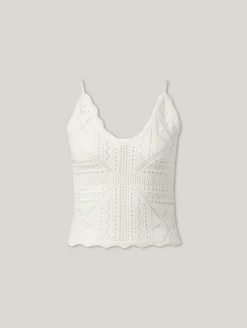 Strick-Top aus Baumwolle