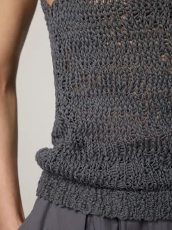 Stricktop aus Baumwolle