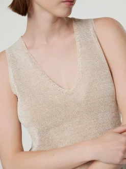 Stricktop mit Baumwolle