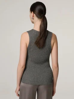 Stricktop mit Lurex-Details