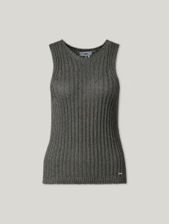 Stricktop mit Lurex-Details