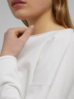 Sweatshirt mit offenen Kanten
