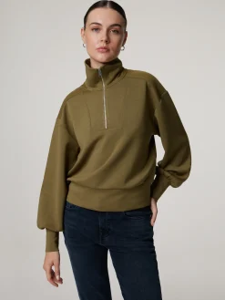 Sweatshirt mit Troyerkragen