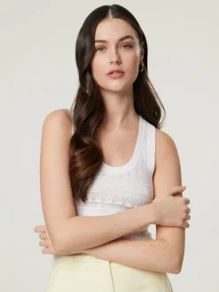 Tanktop mit Lochstickerei