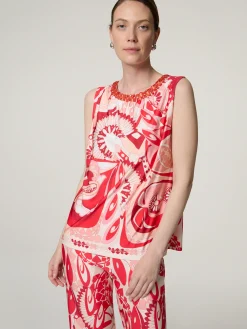 Top mit Schmucksteinen