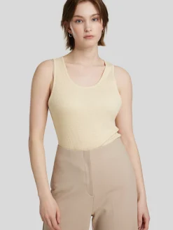 Top mit Waffelstruktur