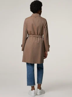 Trenchcoat mit Karo-Muster