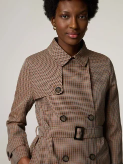 Trenchcoat mit Karo-Muster