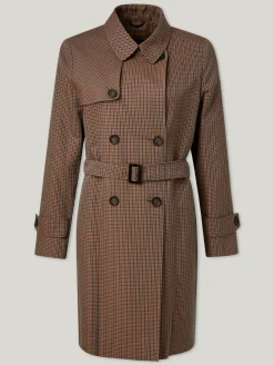 Trenchcoat mit Karo-Muster