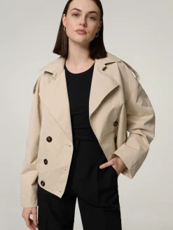 Trenchjacke im Bomber-Look