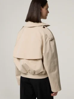 Trenchjacke im Bomber-Look