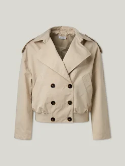 Trenchjacke im Bomber-Look