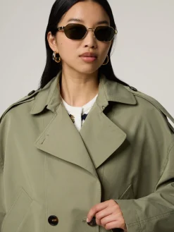 Trenchjacke im Bomber-Look