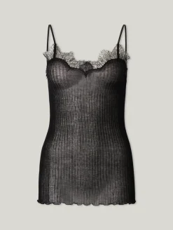 Trägertop mit Spitzen-Detail