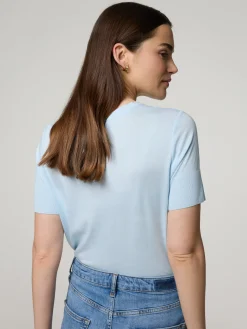 T-Shirt aus Feinstrick