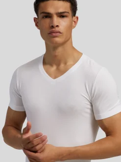 T-shirt LONG LIFE SOFT mit V-Neck