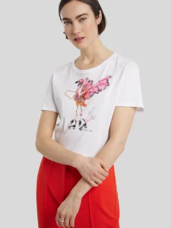 T-Shirt mit Flamingo Print