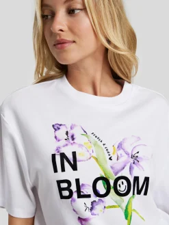 T-Shirt mit Flock-Print