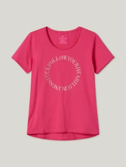 T-Shirt mit Glitzer-Print