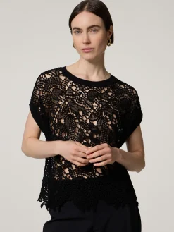 T-Shirt mit Lochstickerei