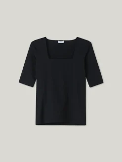 T-Shirt mit quadratischem Ausschnitt