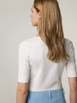 T-Shirt mit quadratischem Ausschnitt