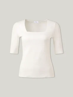 T-Shirt mit quadratischem Ausschnitt