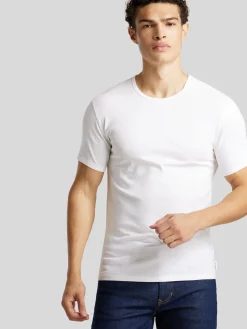 T-Shirt mit Rundhals im 2er Set