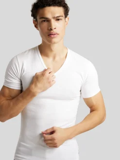 T-Shirt mit V-Ausschnitt im 2er Set