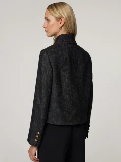 Tweedjacke mit Metallknöpfen