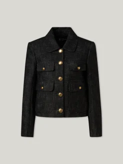 Tweedjacke mit Metallknöpfen