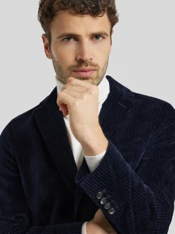 Veston aus Cord im Regular Fit