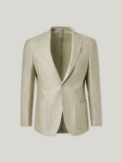 Veston mit Leinen im Slim Fit