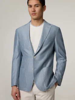 Veston mit Leinen im Slim Fit