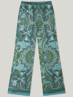 Weite Hose mit Paisley-Print