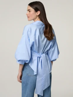 Wickelbluse aus Baumwolle