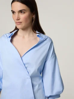 Wickelbluse aus Baumwolle