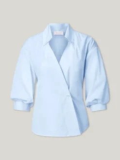 Wickelbluse aus Baumwolle