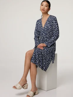 Wickelkleid mit Print