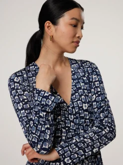 Wickelkleid mit Print