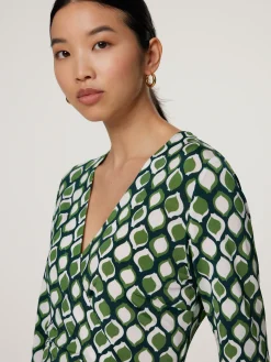 Wickelkleid mit Print