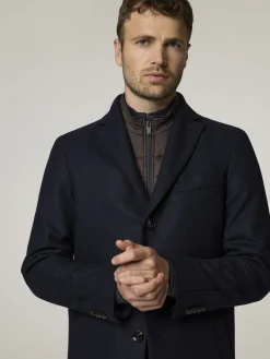 Wollmantel mit Blende