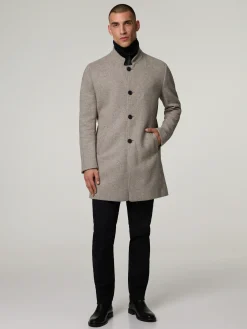 Wollmantel mit Blende